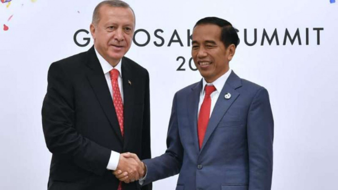Presiden Jokowi dan Presiden Turki Erdogan di KTT G-20