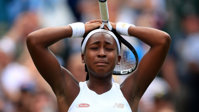 Petenis Amerika Serikat berusia 15 tahun yang lolos kualifikasi Wimbledon, Cori Gauff, mengundang decak kagum setelah mengalahkan Venus Williams di babak pertama.-PA