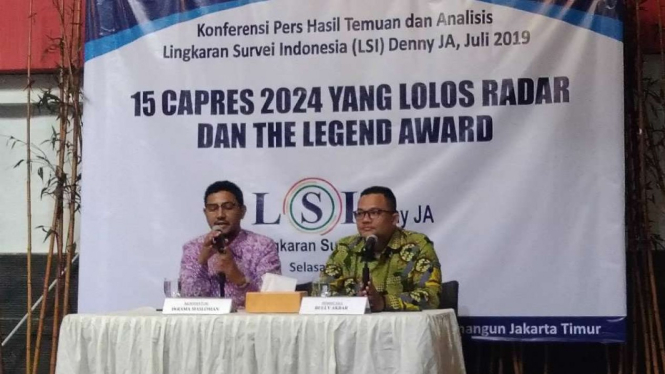 Survei LSI 15 Calon Presiden pada 2024 yang lolos radar.