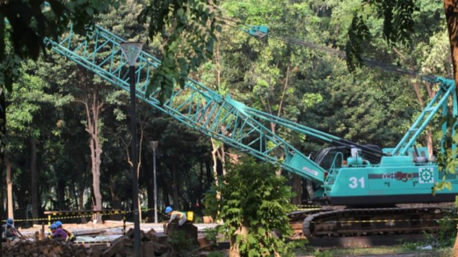 Pembangunan MRT Fase II di Taman Monas