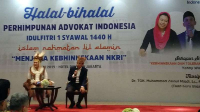 Tuan Guru Bajang dalam Halal Bi Halal Perhimpunan Advokat Indonesia.