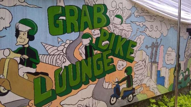 Mural GrabBike Lounge.