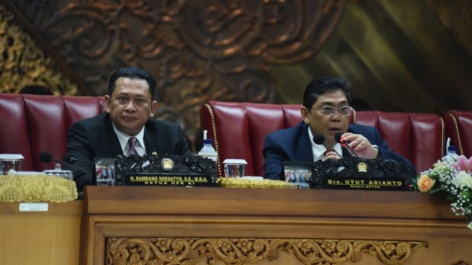 Ketua DPR RI Bambang Soesatyo dan Wakil Ketua DPR RI Utut Adianto.
