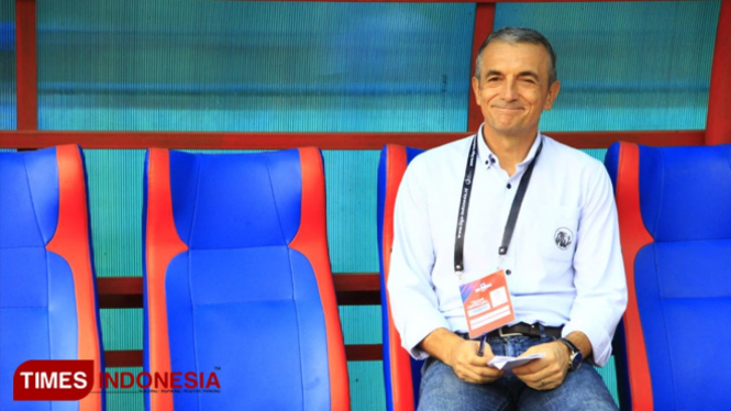 Pelatih Arema Fc, Milomir Seslija. (FOTO: Tria Adha/TIMES Indonesia)