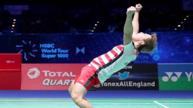 Marcus Fernaldi Gideon di final All England Open 2018.