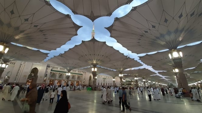 Suasana di Masjid Nabawi, Madinah, Jumat 5 Juli 2019