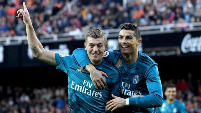 Toni Kross dan Cristiano Ronaldo saat masih bermain untuk Real Madrid