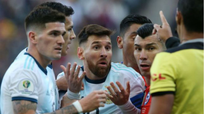 Kapten Argentina, Lionel Messi, diusir wasit di Copa America