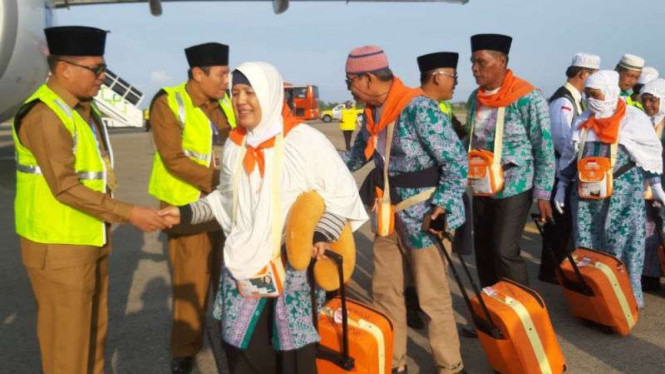 Jemaah haji asal asal Sumatera.