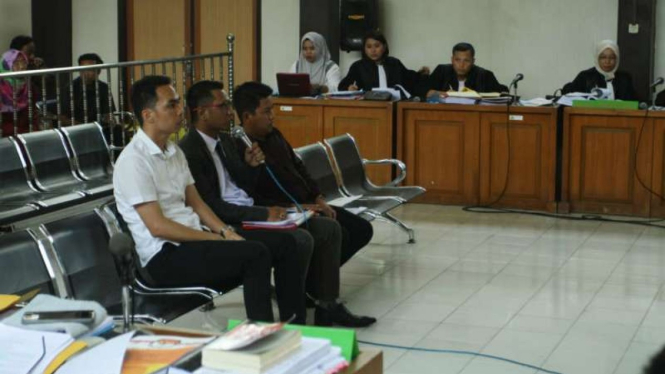 Sidang dugaan tindak pidana pemilu, di Pengadilan Negeri Klas 1A Palembang.