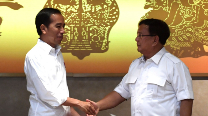 Pertemuan Jokowi-Prabowo usai Pilpres 2019.