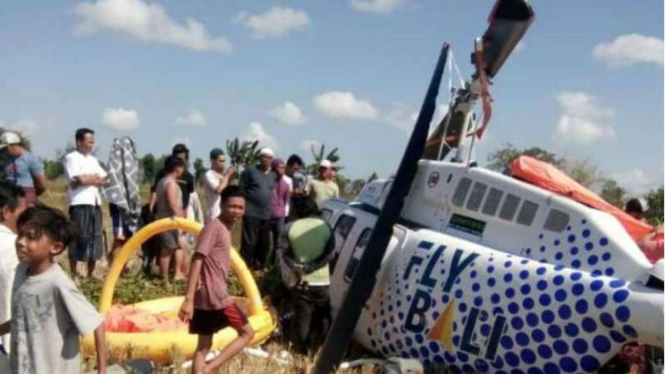 Helikopter angkut tiga WNA jatuh di Lombok Tengah