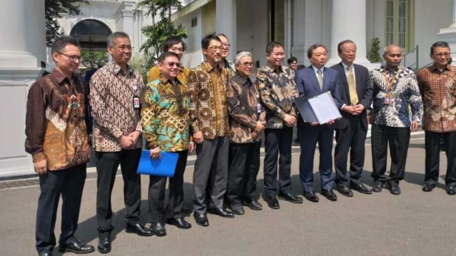 Menteri ESDM Ignasius Jonan dan Bos Inpex Temui Presiden Jokowi