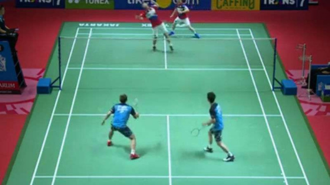 Kevin Sanjaya Sukamuljo/Marcus Fernaldi Gideon vs Takuto Inoue/Yuki Kaneko.