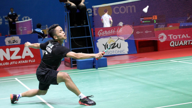 Anthony Ginting siap berlaga di Kejuaraan Dunia Bulutangkis 2019.