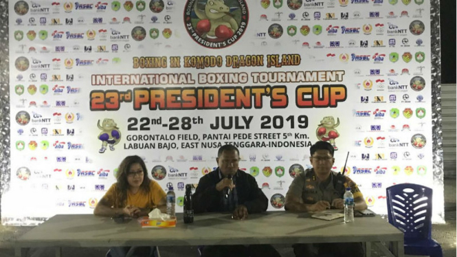 Persiapan Tinju Piala Presiden di Labuan Bajo