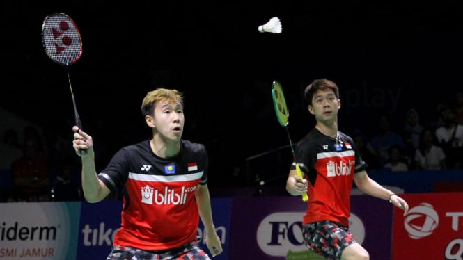 Kalahkan Ahsan-Hendra, Marcus Gideon-Kevin Sanjaya Juarai Indonesia Open 2019