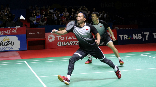 Kalahkan Ahsan-Hendra, Marcus Gideon-Kevin Sanjaya Juarai Indonesia Open 2019