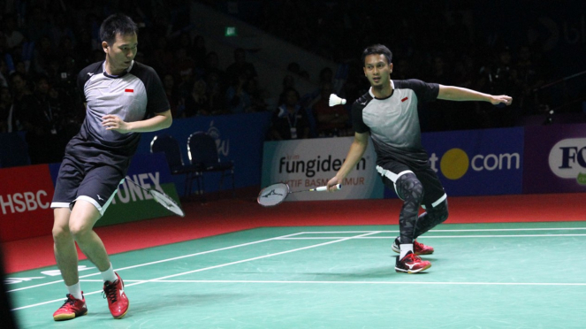 Kalahkan Ahsan-Hendra, Marcus Gideon-Kevin Sanjaya Juarai Indonesia Open 2019