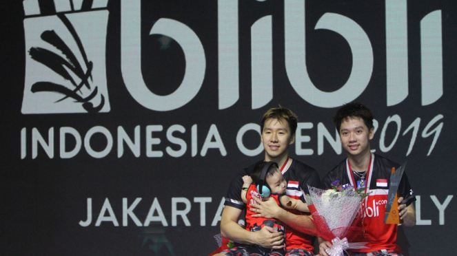 Kalahkan Ahsan-Hendra, Marcus Gideon-Kevin Sanjaya Juarai Indonesia Open 2019