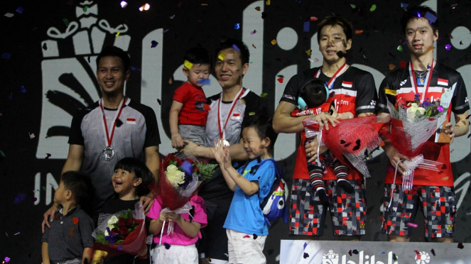 Kalahkan Ahsan-Hendra, Marcus Gideon-Kevin Sanjaya Juarai Indonesia Open 2019