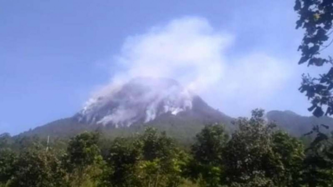 Kondisi terkini Gunung Panderman, Kota Batu, Jawa Timur. 