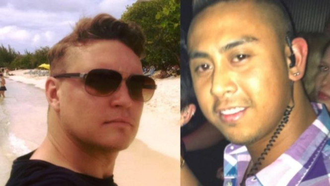 Media lokal melaporkan dua warga Australia, William Cabantog (kanan) dan David Van Iersel (kiri), ditangkap polisi di Bali akhir pekan lalu.