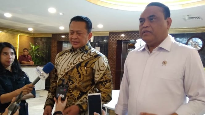 Ketua DPR Bambang Soesatyo bertemu dengan Menpan-RB Syafrudin