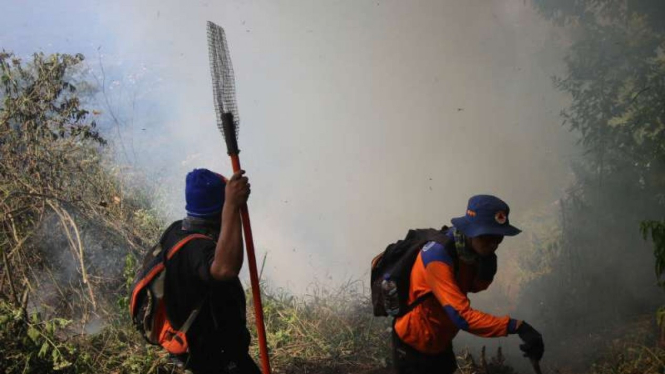 Kondisi terkini Gunung Panderman, Kota Batu, Jawa Timur, Selasa, 23 Juli 2019.