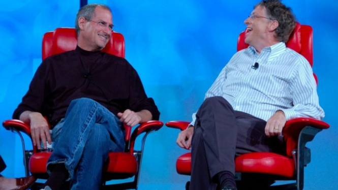 Bill Gates dan Steve Jobs: Dua Miliarder Anti Kritik. (FOTO: Business Insider)