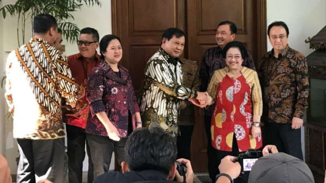 Prabowo Subianto disambut Megawati Soekarnoputri
