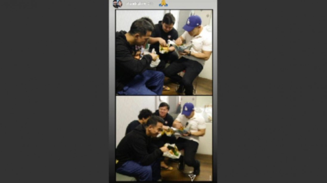 Joe Taslim, Jefri Nichol dan Chandra Liow makan nasi Padang