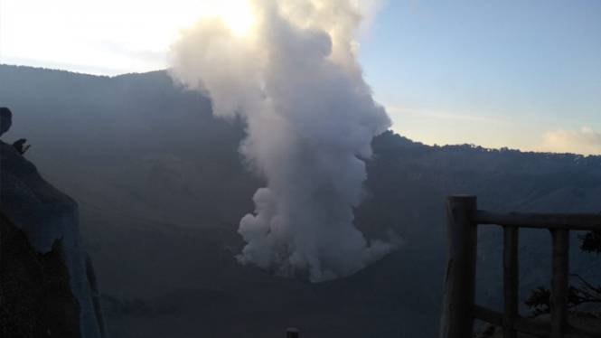 Kondisi Gunung Tangkuban Parahu. (Foto: BNPB)