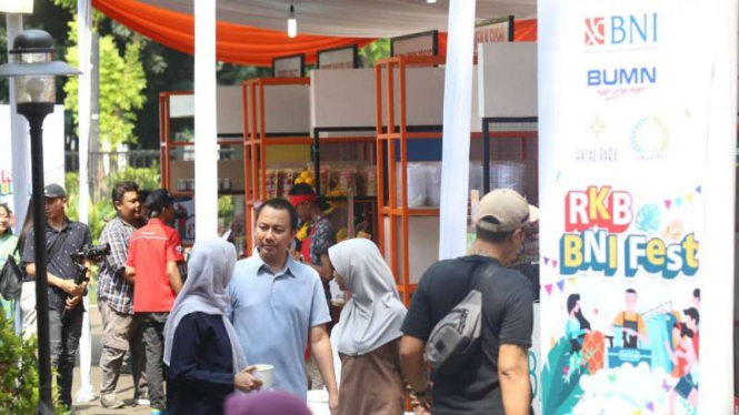 Rumah Kreatif BUMN (RKB) BNI Fest di Halal Park Jakarta.