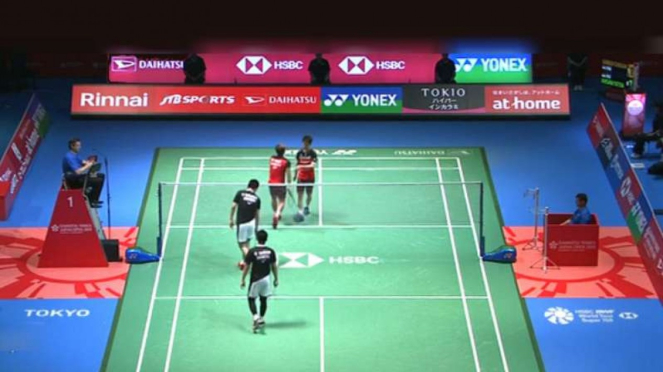 Kevin/Marcus vs Ahsan/Hendra di final Japan Open 2019.