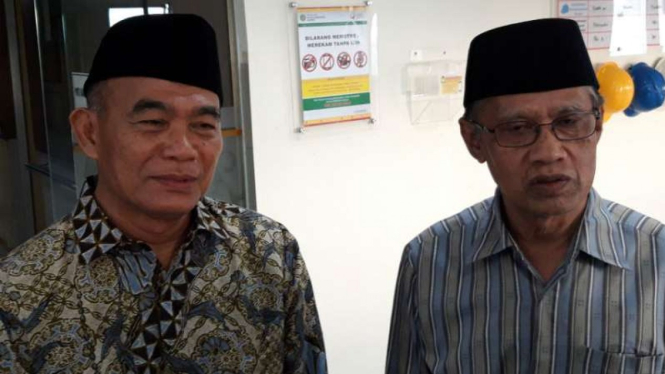 Mendikbud Muhajir Effendi dan Ketua Umum PP Muhammadiyah Haedar Nasir.