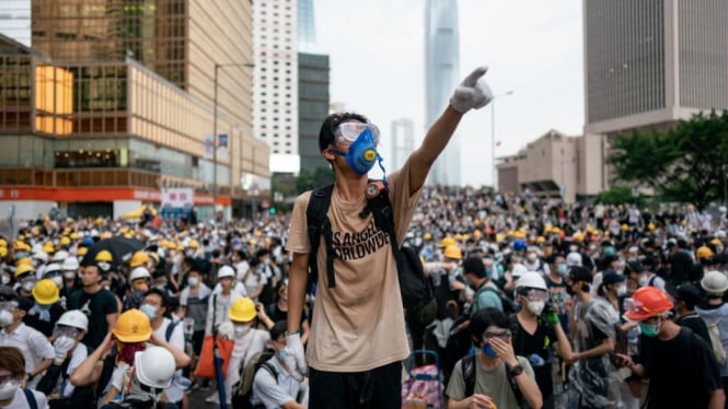 Unjuk rasa di Hong Kong tidak menunjukkan tanda-tanda berhenti.-Getty Images