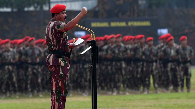 Panglima TNI Hadi Tjahjanto. (Ilustrasi pasukan TNI)