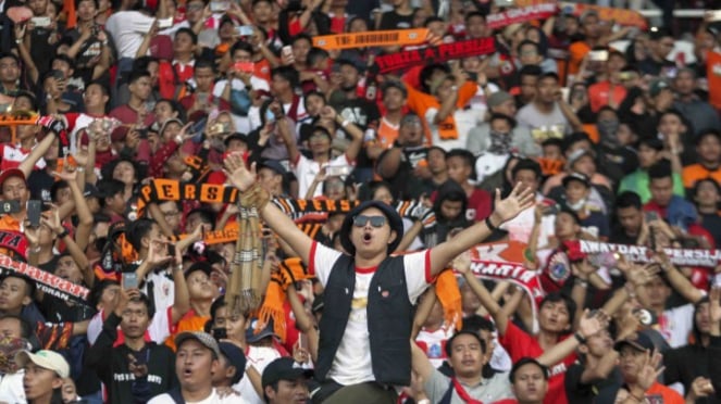 Foto Jakmania, suporter Persija Jakarta