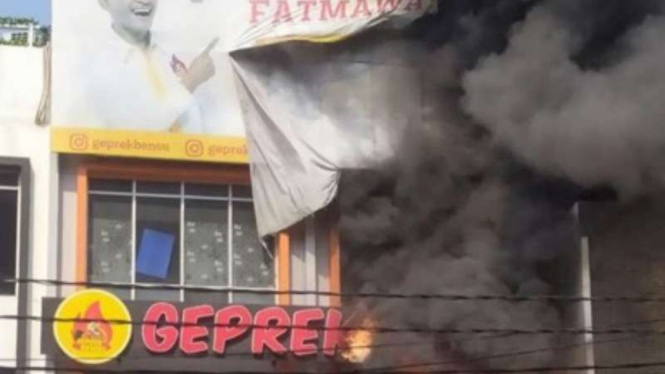 Restoran Geprek Bensu di Fatmawati terbakar, Rabu, 31 Juli 2019