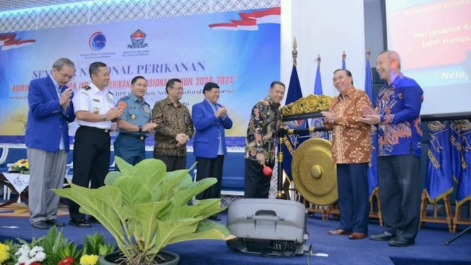 Bamsoet saat menjadi Keynote Speaker Seminar Nasional Road Map Pembangunan Perikanan Nasional 2020-2024, di Jakarta, Rabu (31/07/19).