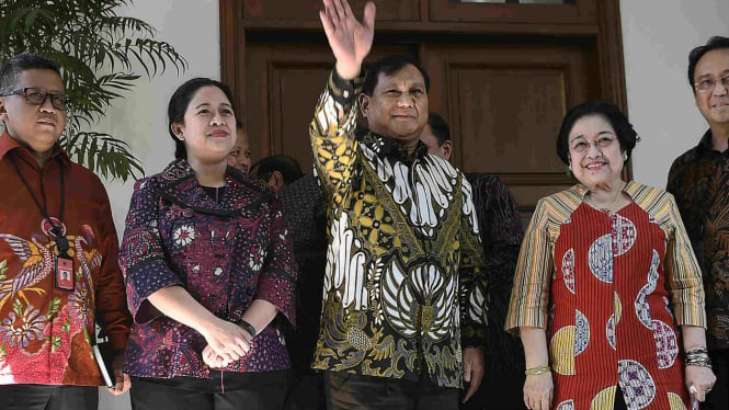 Megawati Soekarniputri bertemu dengan Prabowo Subianto di Teuku Umar