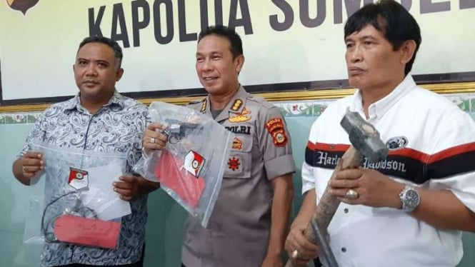 Keterangan pers penembakan Kanitres Polsek Mesuji Makmur, Bripka Afrizal.