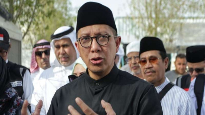 Amirul Hajj yang juga Menteri Agama Lukman Hakim Saifuddin di Arafah