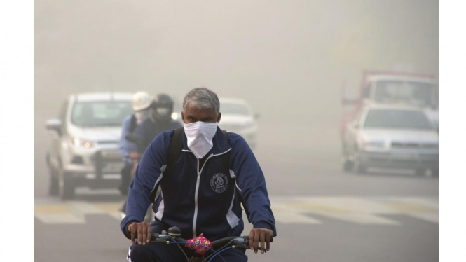 Polusi udara di Jakarta.