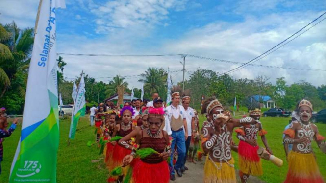 Peresmian Desa Sadar Jaminan Sosial Ketenagakerjaan di Kampung Yokiwa, Sentani.