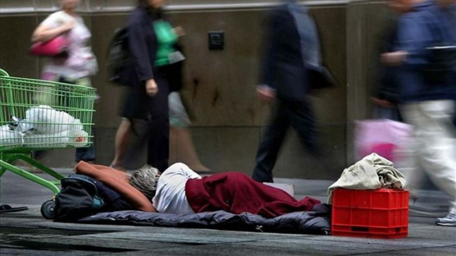 Homeless people are subject to hefty fines for begging in Melbourne.