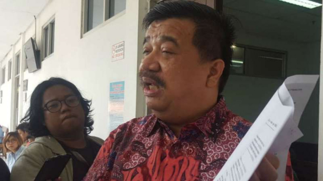 Kuasa hukum Wiranto, Adi Warman di Pengadilan Negeri Jakarta Timur.