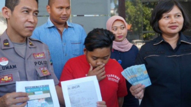 Tersangka DTS di Polrestabes Surabaya, Jawa Timur