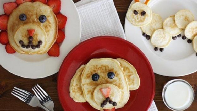 Pancake lucu dan menggemaskan.